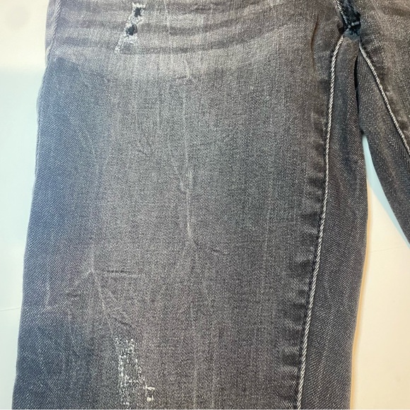 Gap 1969 Inner Cozy Leggings JeansWomen's 26/2 Reg Black Frayed Hem Mid Rise - Picture 14 of 16